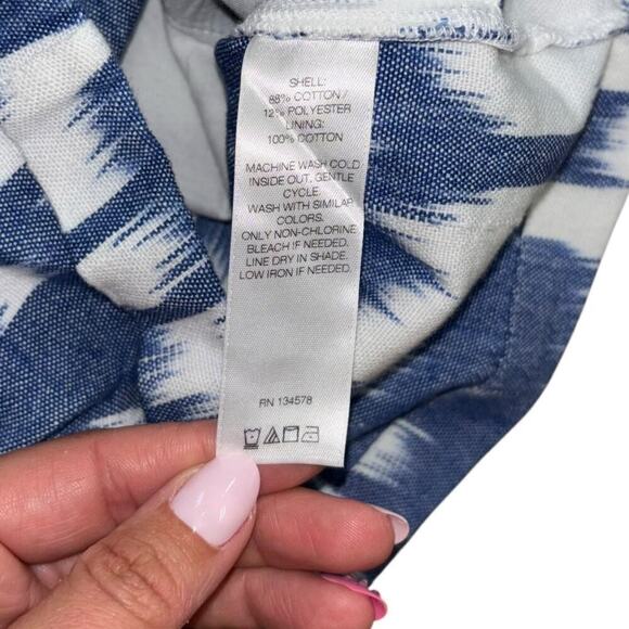 Vineyard Vines Preppy Blue White Coastal Cotton Shorts Womens 4 Casual Old Money - Picture 9 of 9